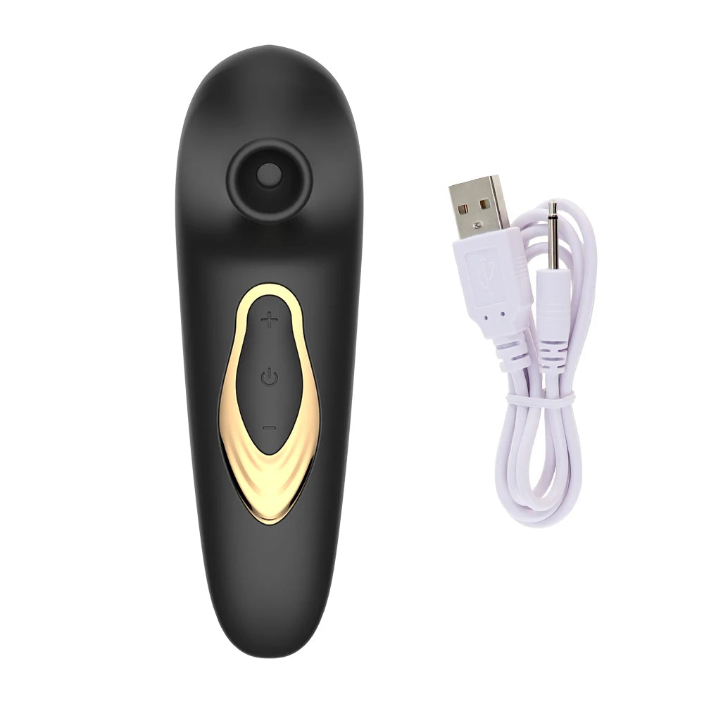 Stimulateur clitoridien rechargeable avec son câble de charge USB
